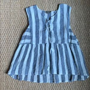 J. Crew Point Sur Flowy Striped Tank Top